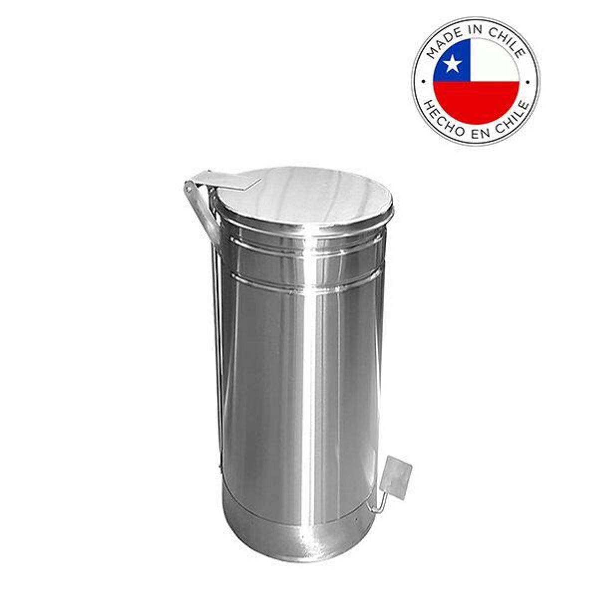 GENERICO - Basurero Acero Inoxidable tapa pedal 30 litros.