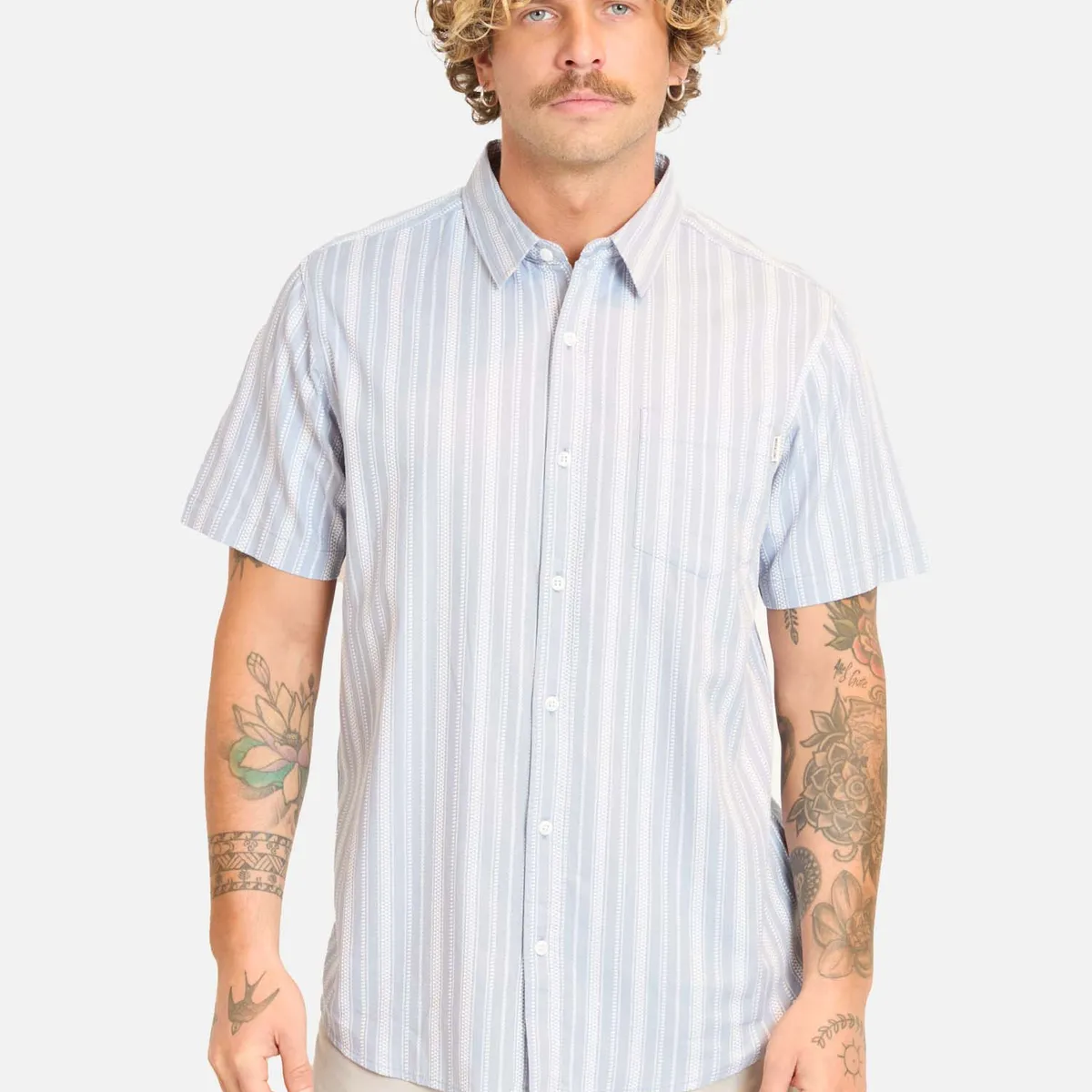MAUI AND SONS - Camisa MC Lohai Celeste Hombre Maui And Sons - Celeste