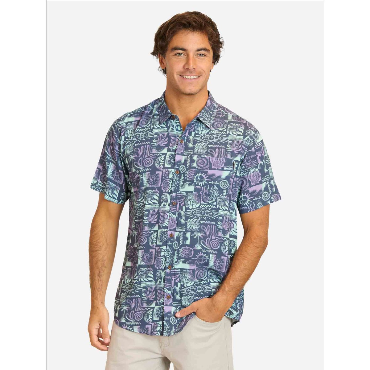 MAUI AND SONS - Camisa MC Makiro Multicolor Hombre Maui And Sons - Multicolor