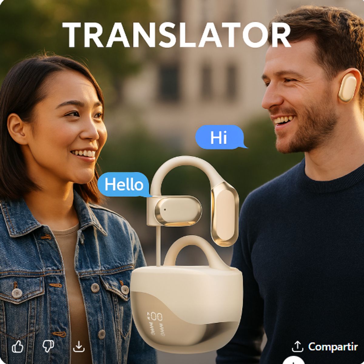 TWS - Auriculares con traductor AI - 144 Idiomas
