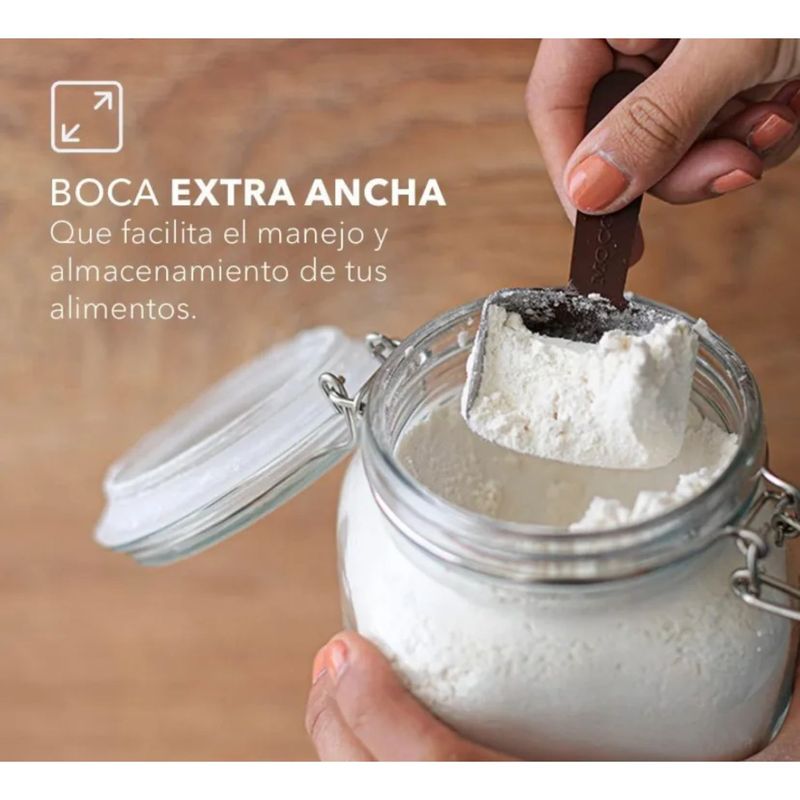 ALLEGRA - Set 2 Frascos Con Tapa Hermetica 1000mL + 1450mL Allegra