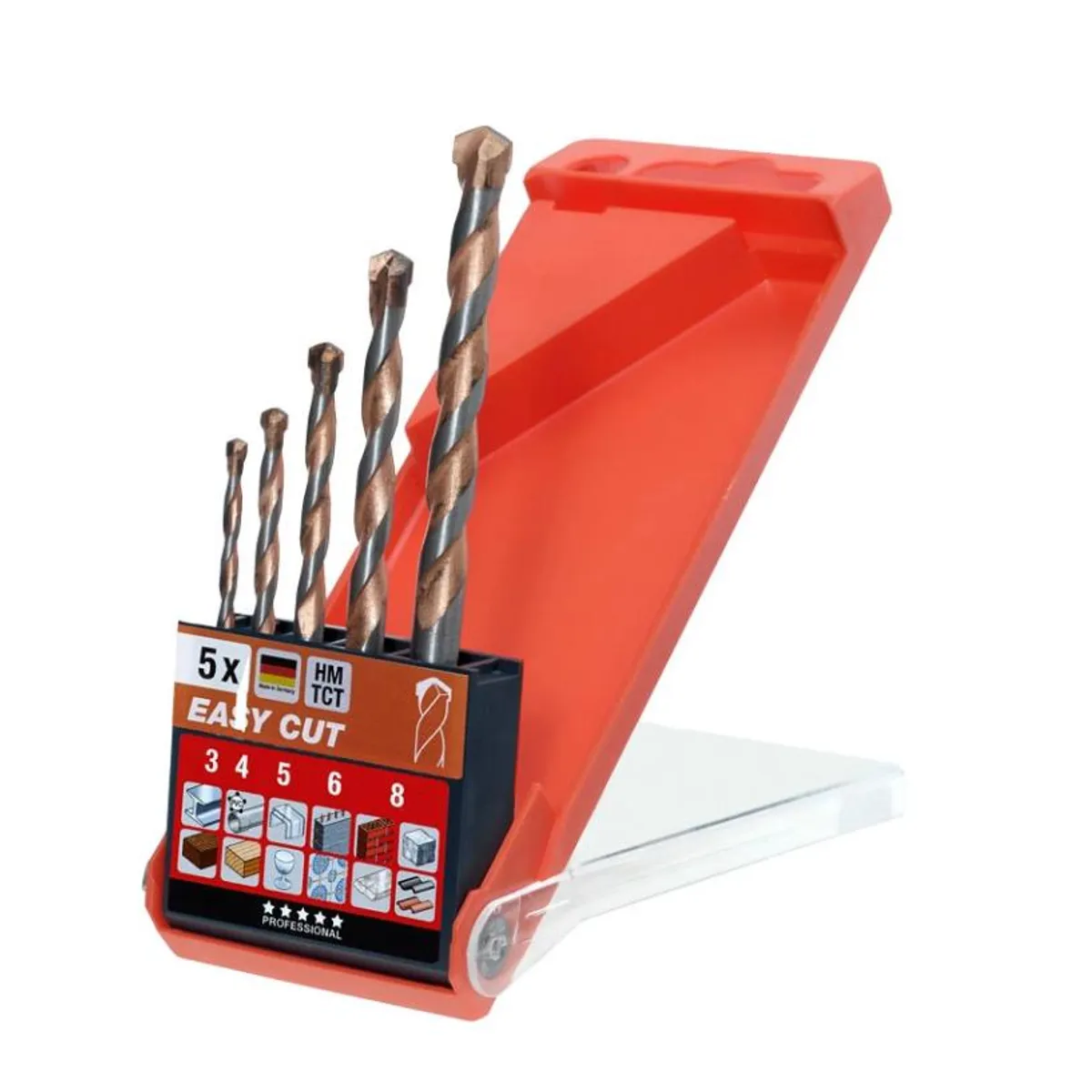 KWB - SET  BROCA UNIVERSAL EASYCUT KWB 49048300 DE 3 A 8 MM