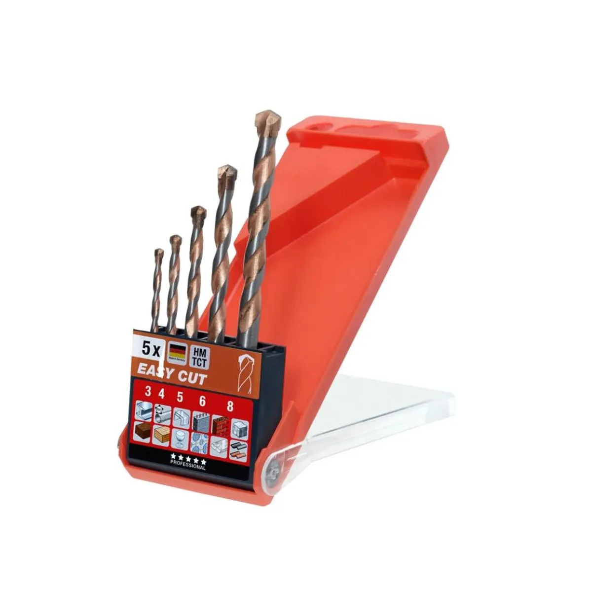 KWB - SET  BROCA UNIVERSAL EASYCUT KWB 49048300 DE 3 A 8 MM