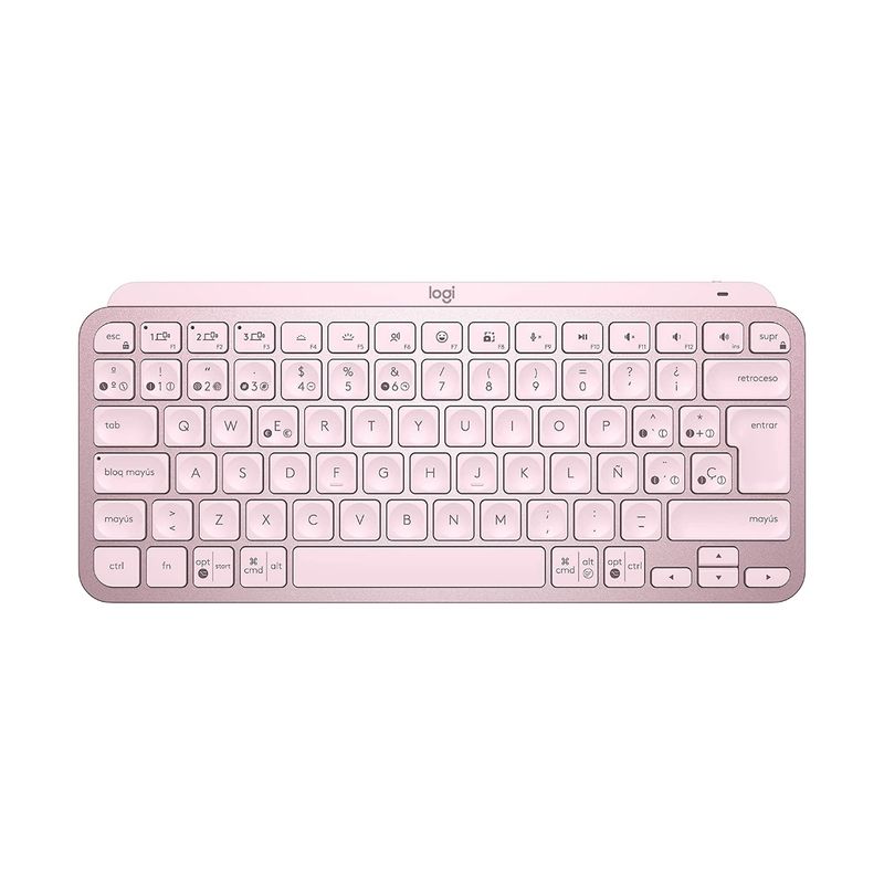LOGITECH - Teclado Logitech MX Keys Mini Wireless Dongle USB Rosado - Rosa