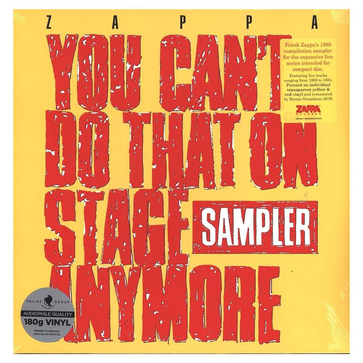 GENERICO - Frank Zappa - You Can’t Do That On Stage Anymore - Vinilo