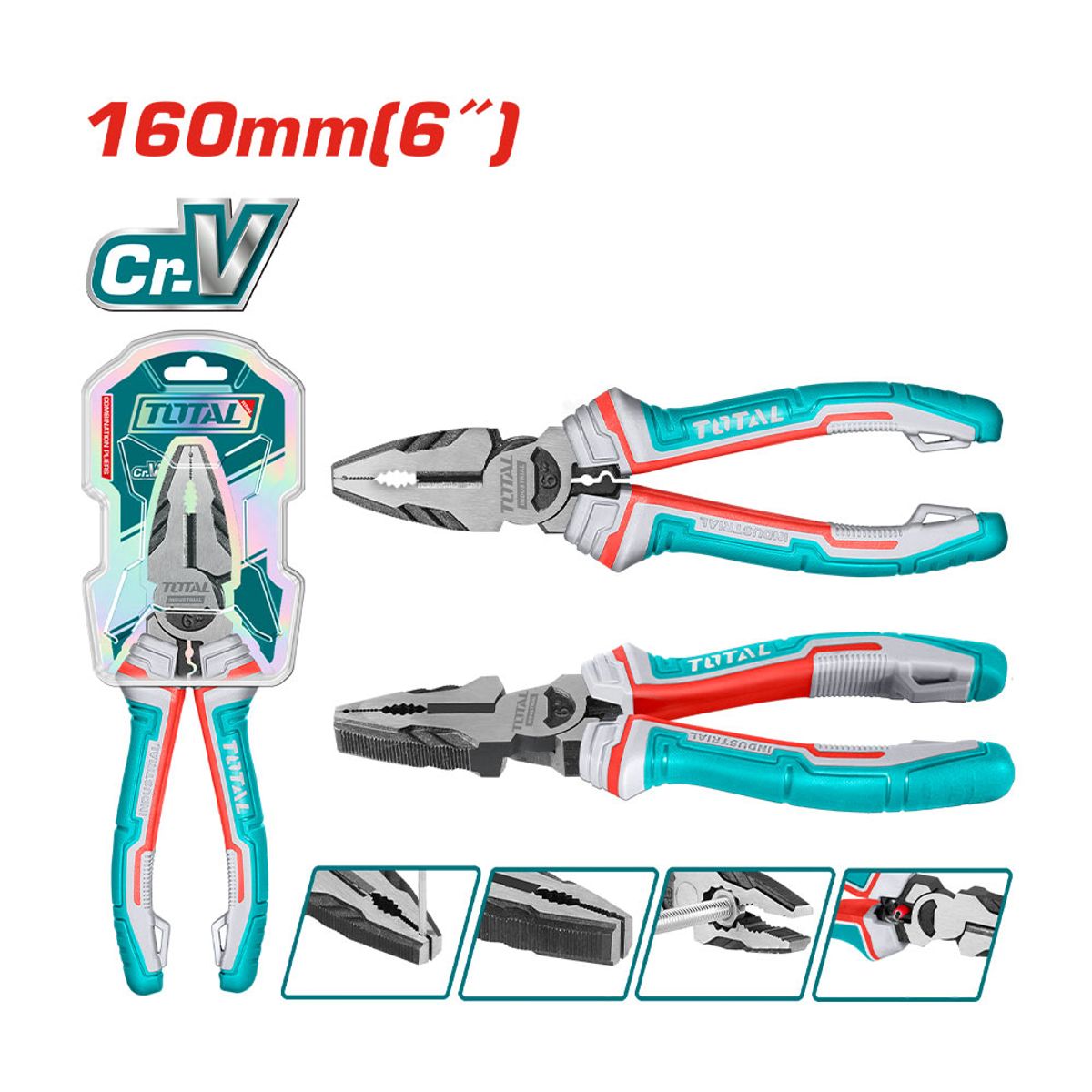 TOTAL TOOLS - Alicate Universal 8 Cr-V 30% Ahorro Total