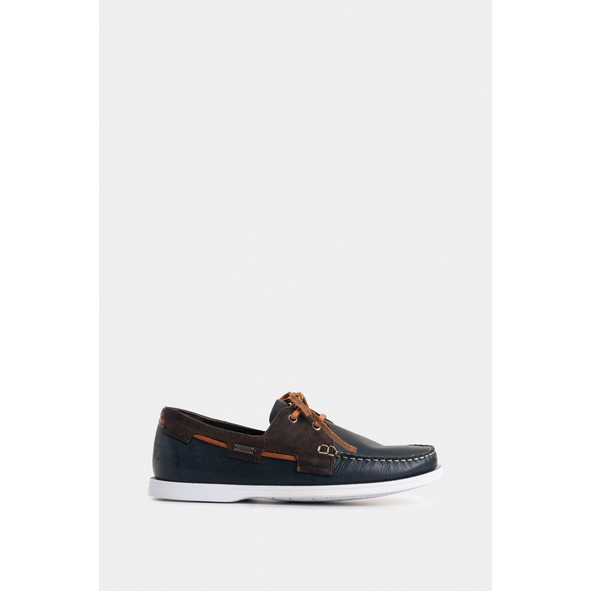 VELEZ - Vélez Zapatos Cordón De Cuero Contrastes Azul Oscuro