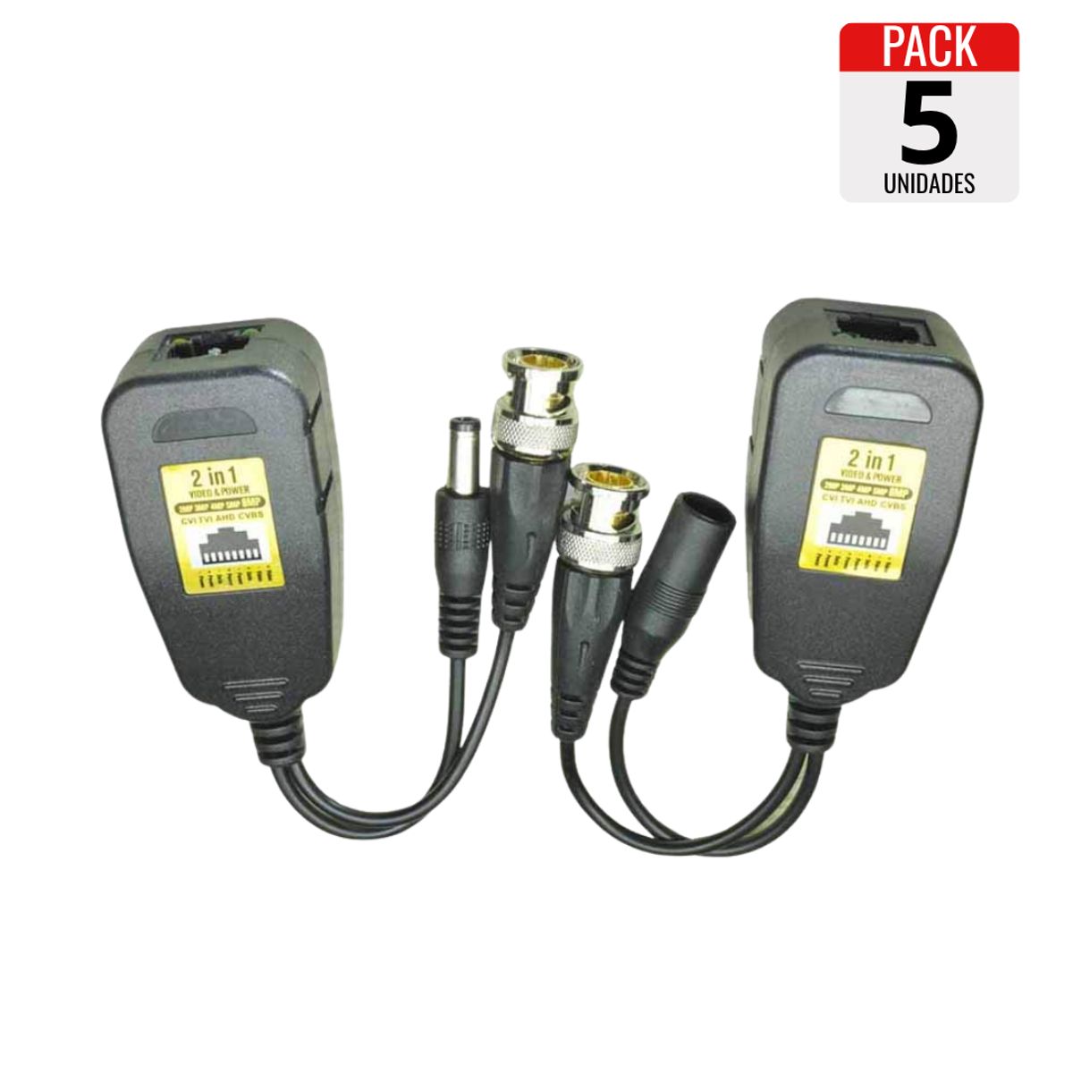 GENERICO - Pack x5 Video Balun RJ-45 8MP