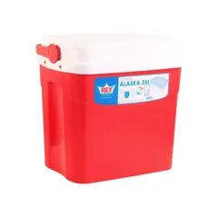 REYPLAST - Cooler Nevera Caba Hielera Portátil 35 Litros Rojo
