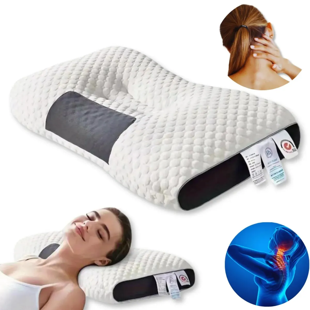 MOVI - Almohada Ortopédica Cervical Descansa Mejor Despierta sin Dolor