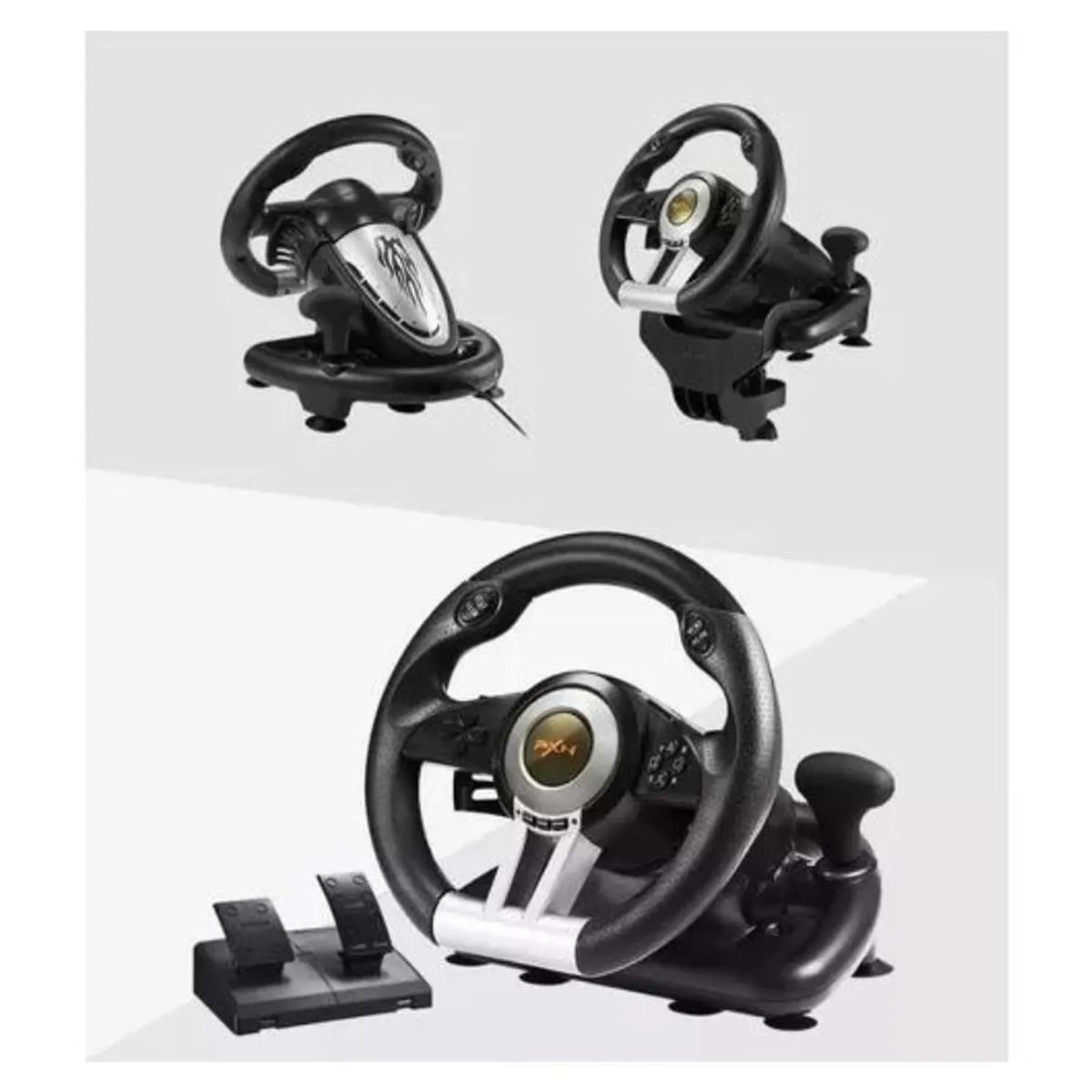 MOVI - VOLANTE CON PEDALES PARA SIMULACION PC PS3 PS4 X-SERIES XLS SWITCH