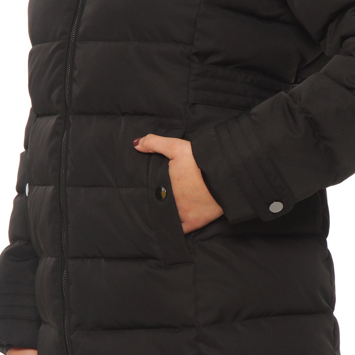 WADOS - PARKA MANGA LARGA CON APLICACION EN CAPUCHA CON CIERRE EN DELANTERO