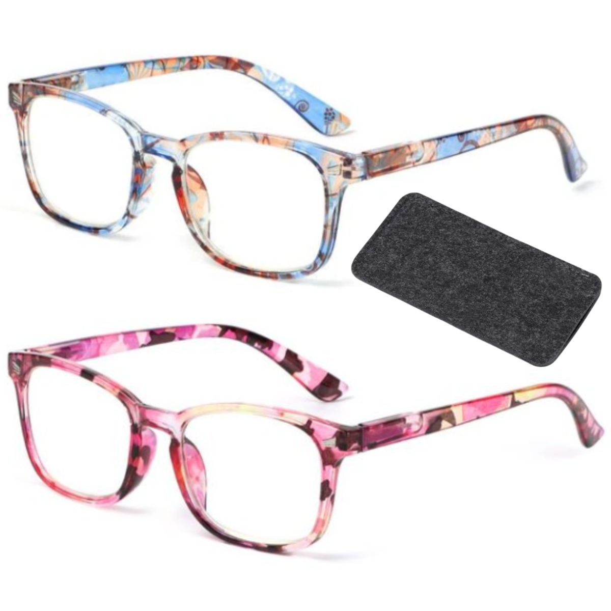 JM - Set 2 Lentes Ópticos 2.50 Anteojos Graduados Presbicia De Lectura Pack V4