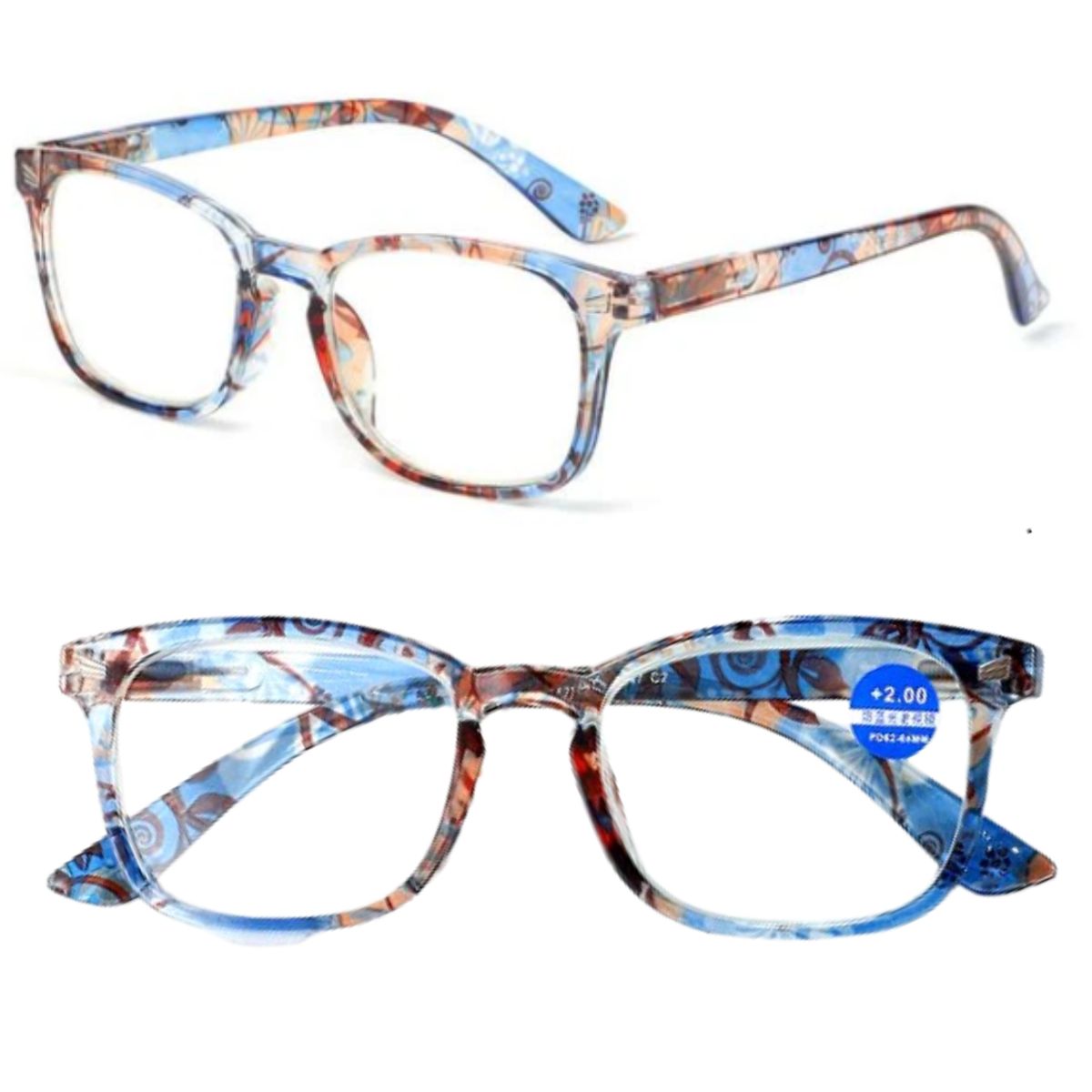 JM - Set 2 Lentes Ópticos 2.50 Anteojos Graduados Presbicia De Lectura Pack V4