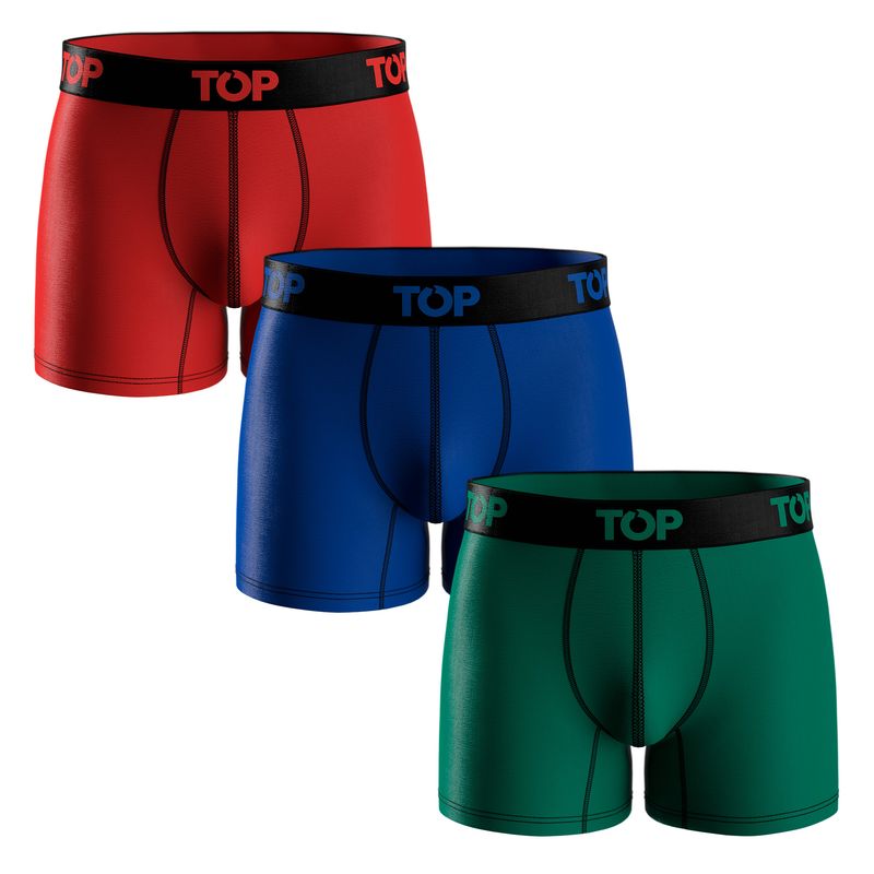 TOP - Pack 3 Bóxer Medio Liso Microfibra Top C12 Top