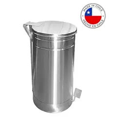 GENERICO - Basurero Acero Inoxidable tapa pedal 90 litros