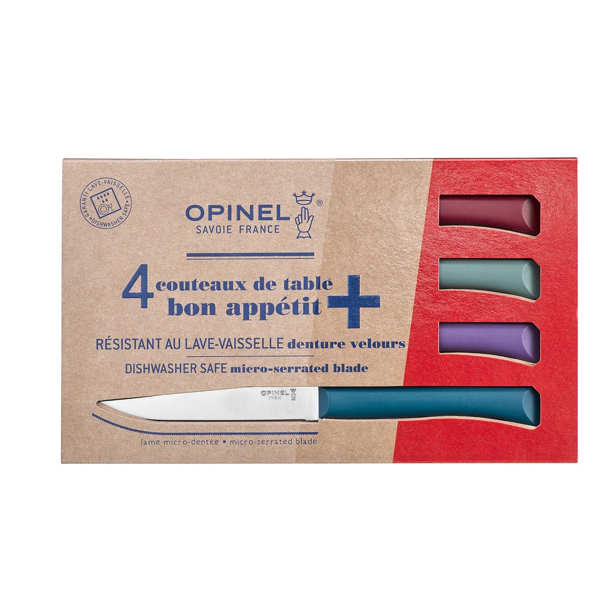 OPINEL - Set x4 Bon Appétit Plus Opinel Glam varios colores