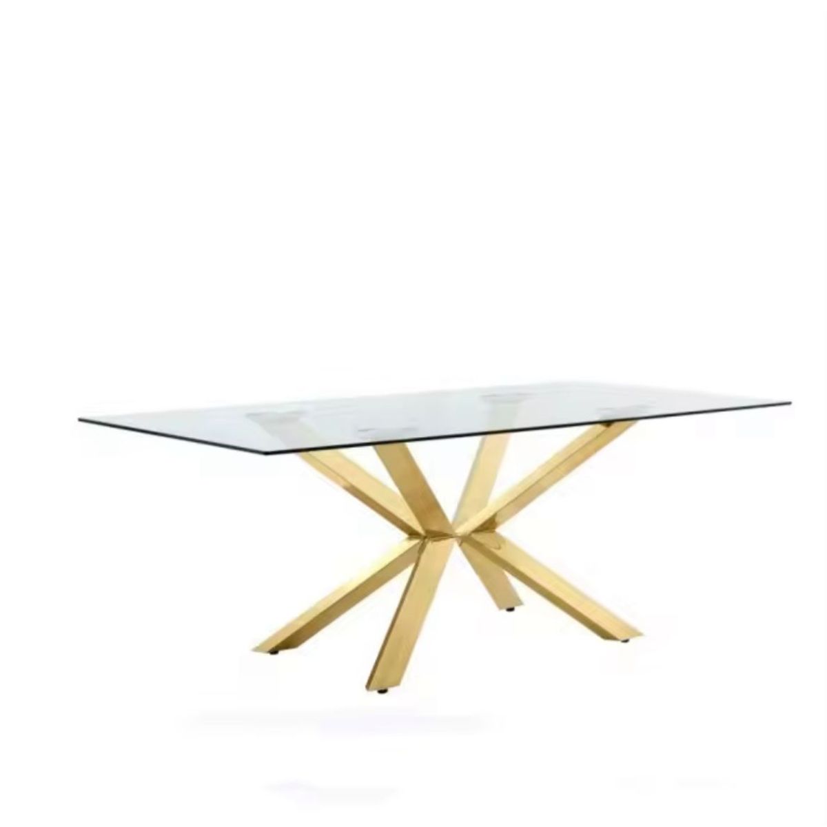 HABITA2 CHILE - Mesa de Comedor Madrid Gold Rectangular 140X80