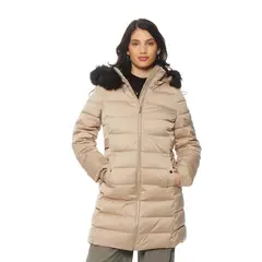 WADOS - PARKA LARGA CON CIERRE MANGA LARGA CON APLICACION EN CAPUCHA