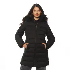 WADOS - PARKA LARGA CON CIERRE MANGA LARGA CON APLICACION EN CAPUCHA