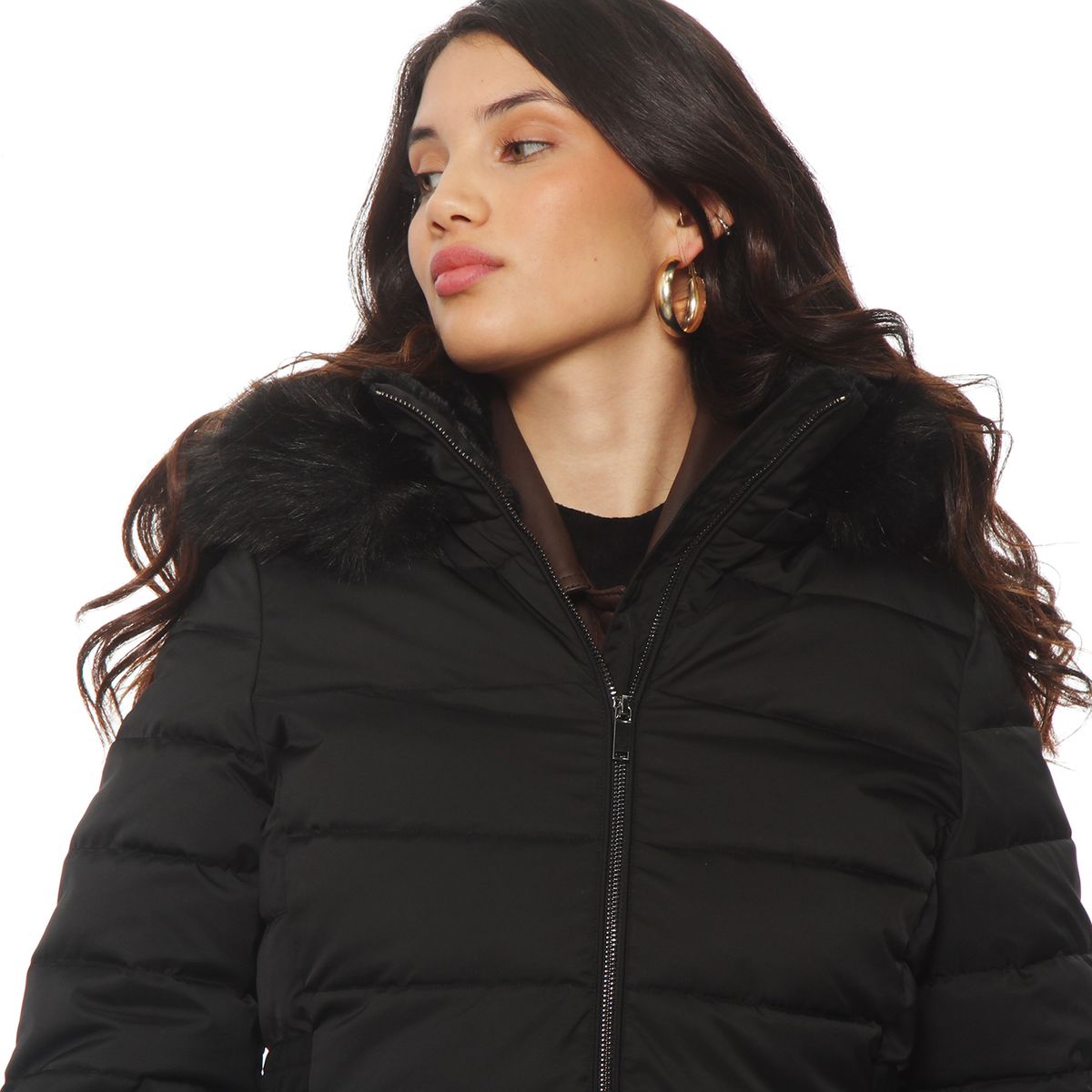 WADOS - PARKA LARGA CON CIERRE MANGA LARGA CON APLICACION EN CAPUCHA