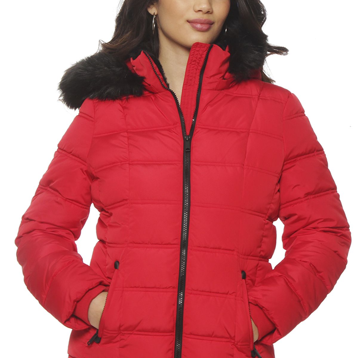 WADOS - PARKA MANGA LARGA CON APLICACION EN CAPUCHA CIERRE EN DELANTERO