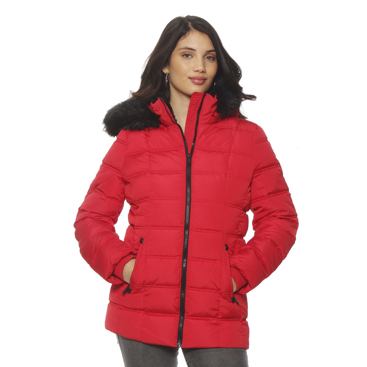 WADOS - PARKA MANGA LARGA CON APLICACION EN CAPUCHA CIERRE EN DELANTERO