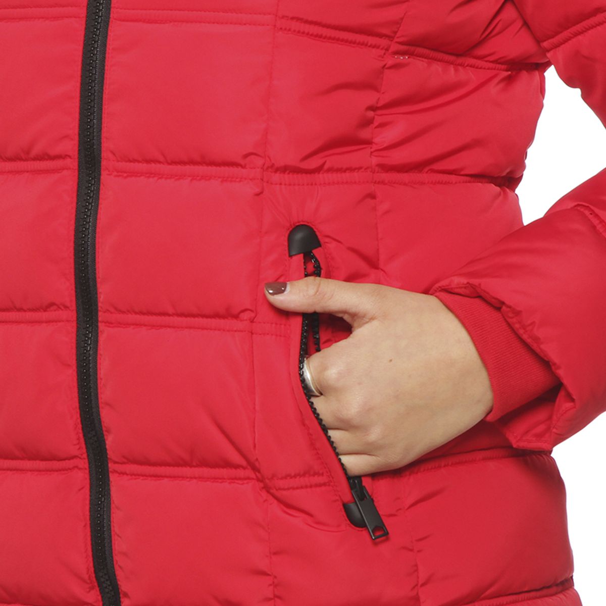 WADOS - PARKA MANGA LARGA CON APLICACION EN CAPUCHA CIERRE EN DELANTERO