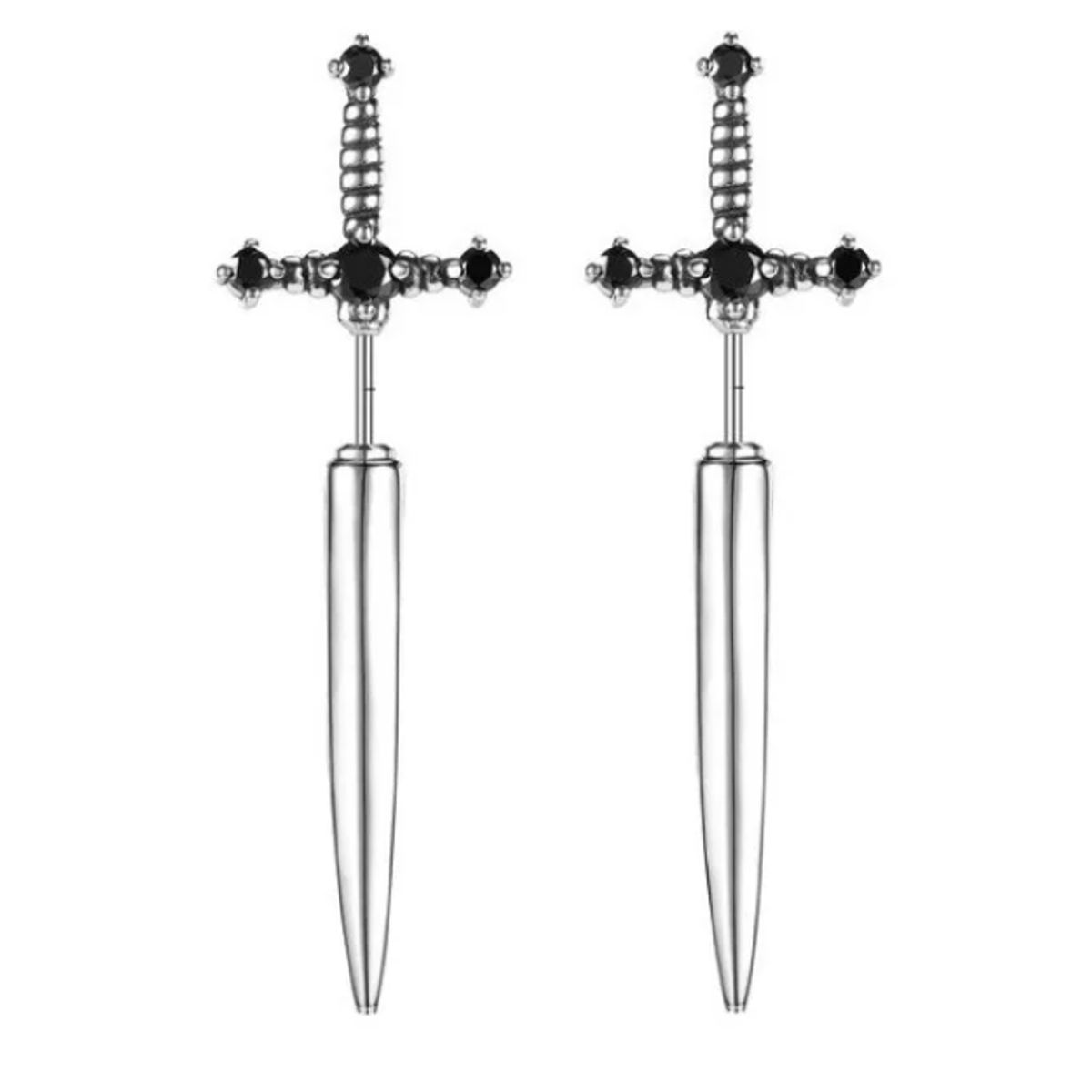 GENERICO - Aros Punk Hombre Mujer Espada Space Earing