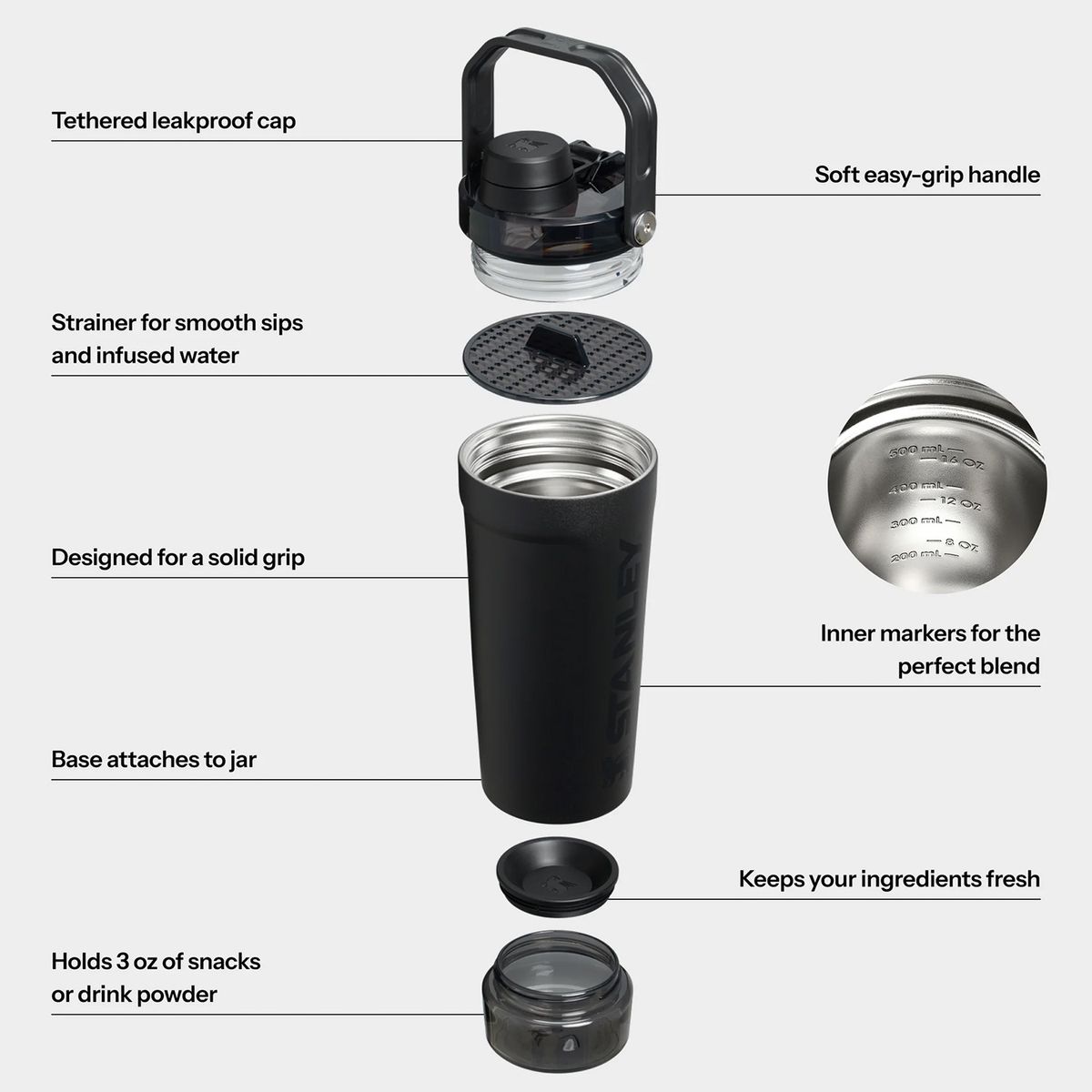 STANLEY - Shaker Stanley Black 20 - 591 ml
