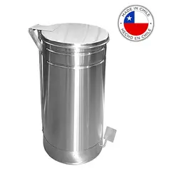 GENERICO - Basurero Acero Inoxidable tapa pedal 120 litros