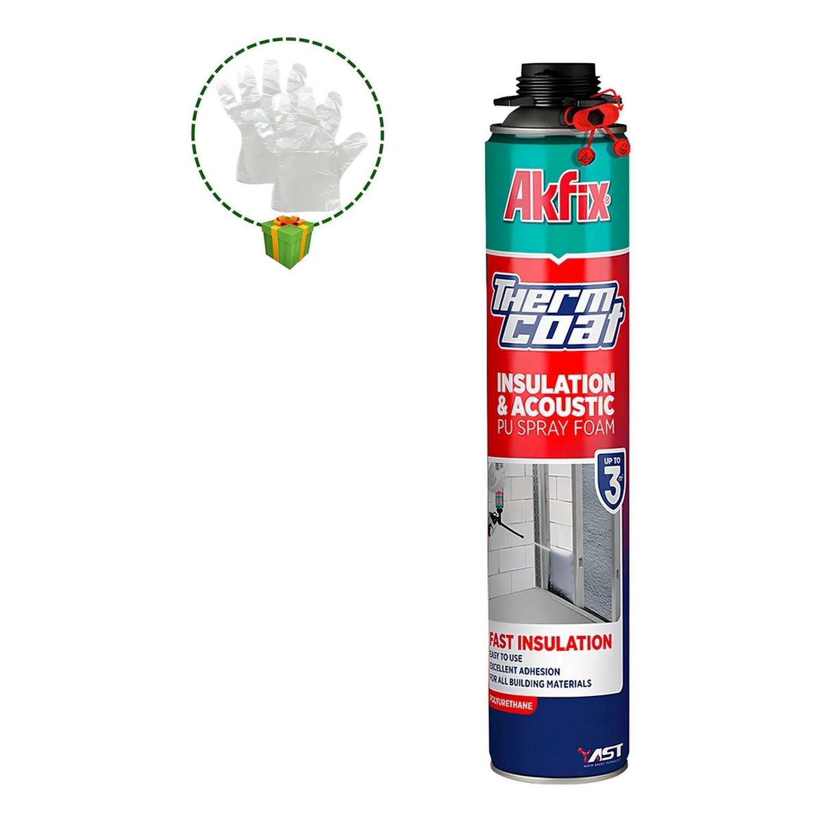 AKFIX - Espuma De Poliuretano Thermcoat 850ml Akfix