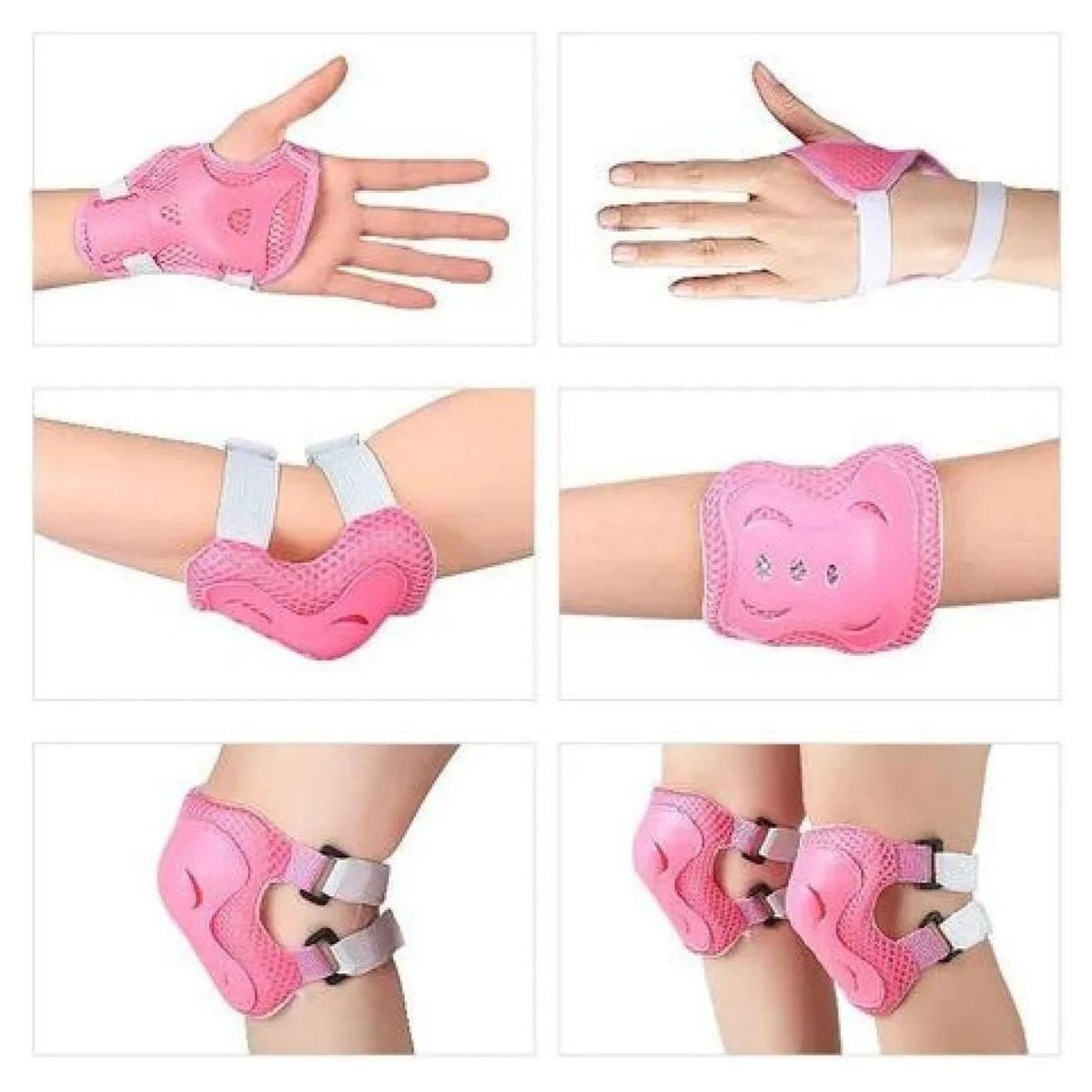 FOUR - Set Protecciones para Niña - Coderas + Rodilleras + Muñequeras