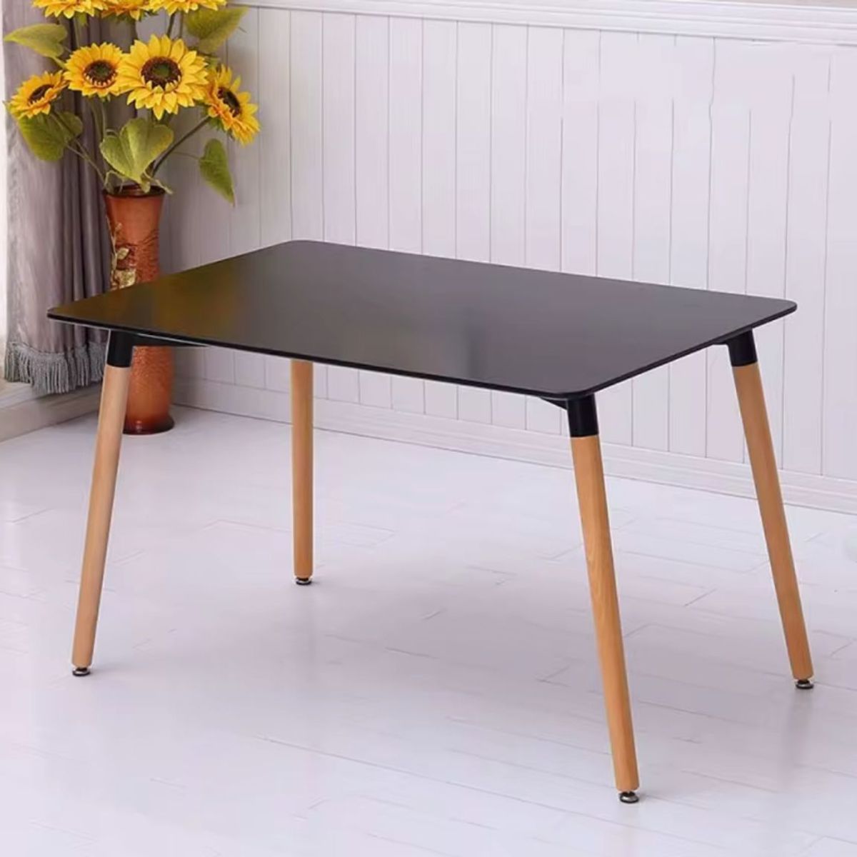HABITA2 CHILE - Mesa MDF Rectangular Negra 130x80 cm