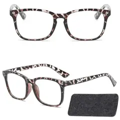 JM - Anteojos Ópticos 2.00 Animal Print Lentes Graduados Presbicia Lectura