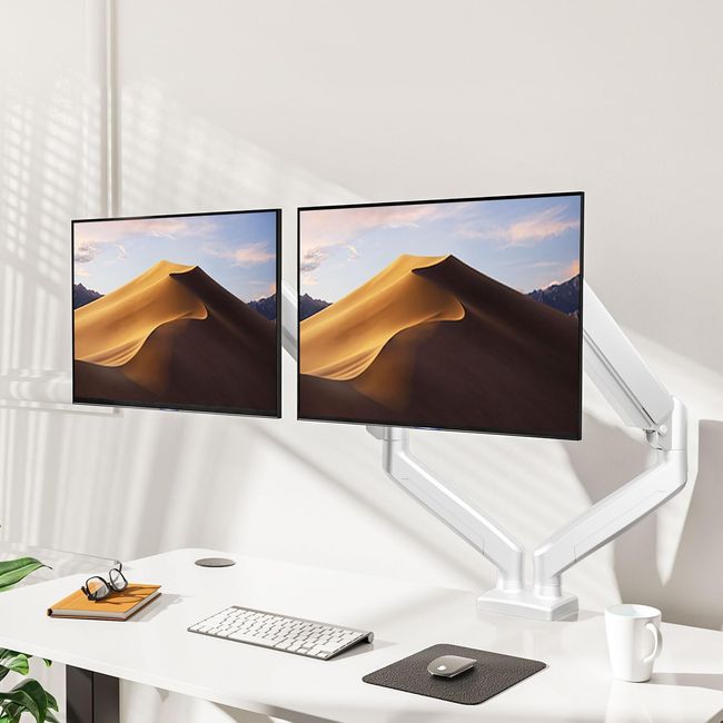 FORM DESIGN - Soporte Monitor Escritorio Doble Blanco