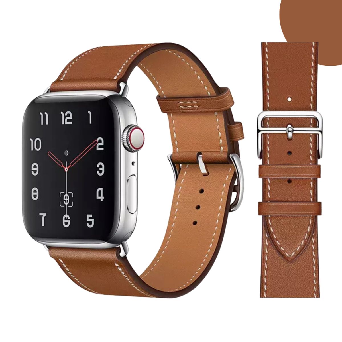 GENERICO - Correas De Cuero Premium para Apple Watch 42-44-45-46-49mm