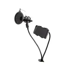 GENERICO - Soporte para Teléfono Celular y Micrófono con Filtro Antipop y Pinza Ajustable