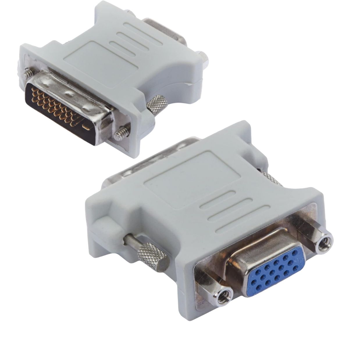 GENERICO - Adaptador DVI-D 24+1 Macho a VGA Hembra 15 Pines