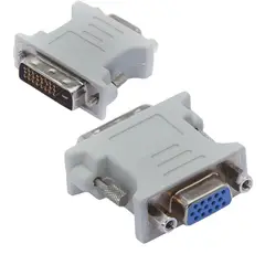 GENERICO - Adaptador DVI-D 24+1 Macho a VGA Hembra 15 Pines