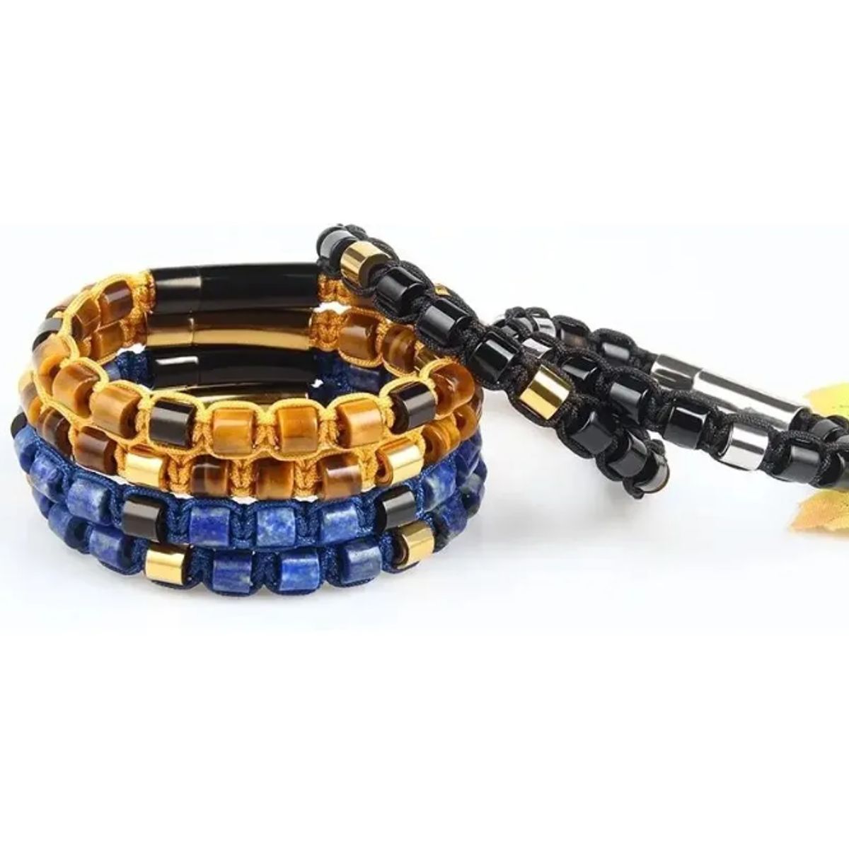 GENERICO - Pulsera Piedra Lapislazuli Hombre Moda Royal Madriz