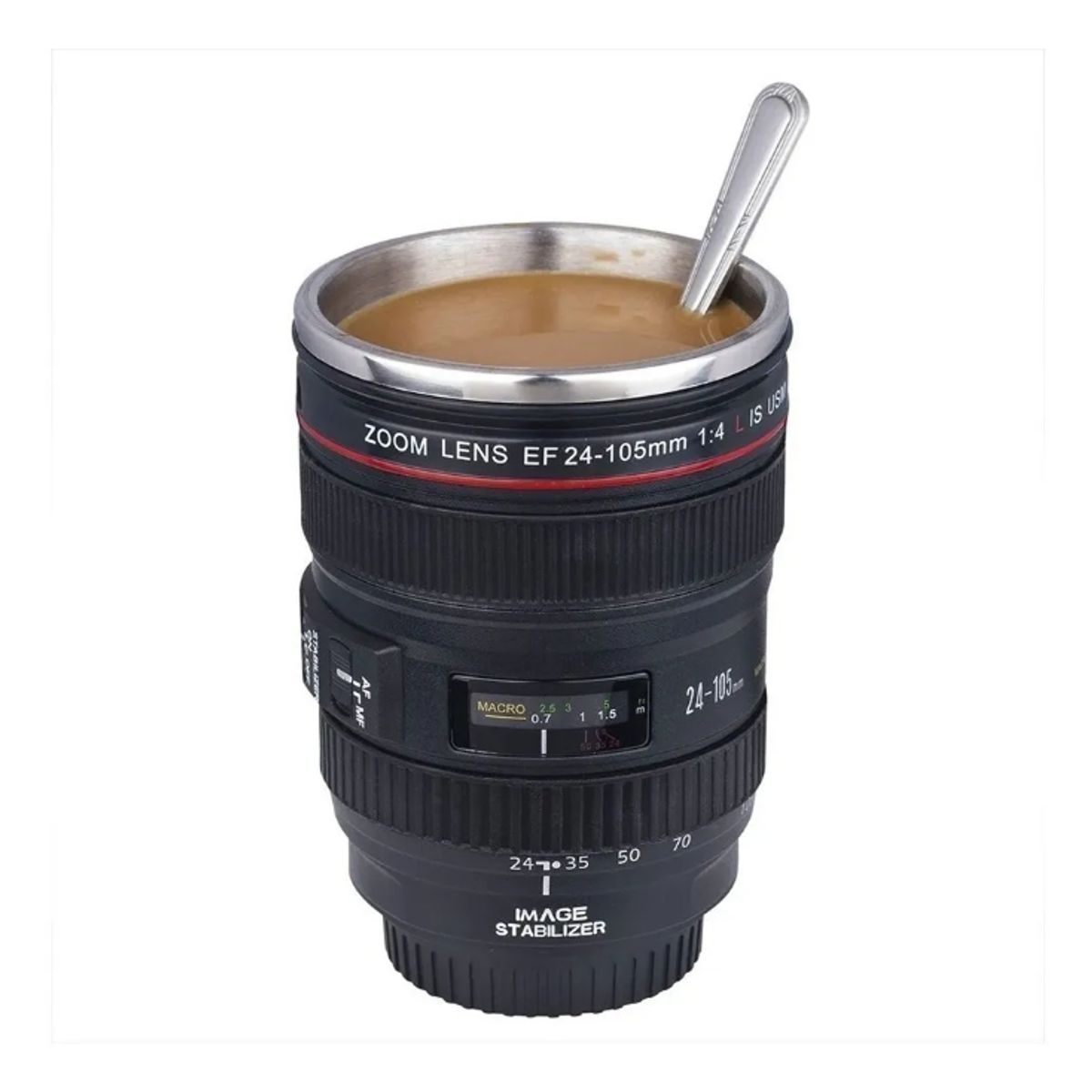 GENERICO - Taza Mug Lente Cámara Fotográfica  Acero Inoxidable