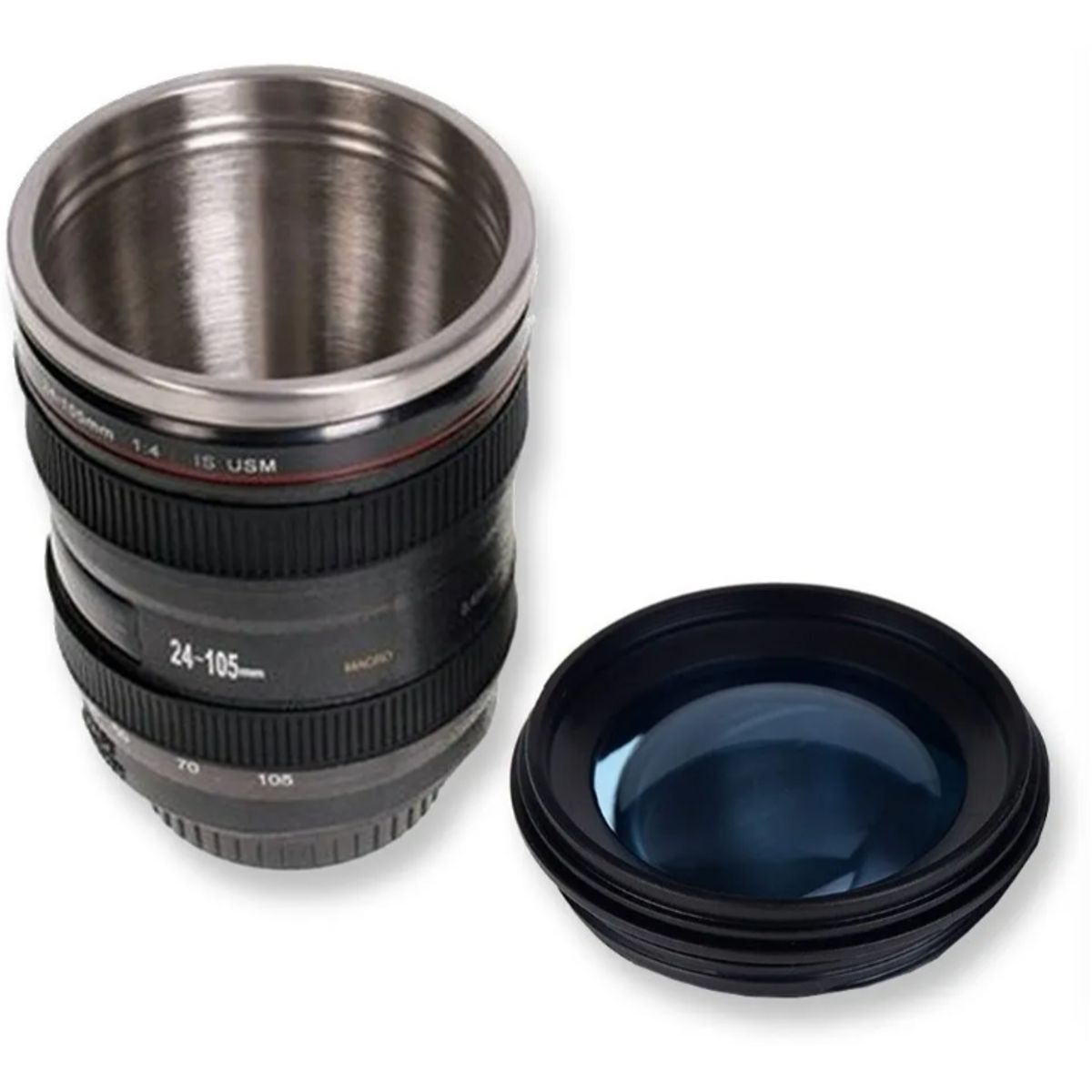 GENERICO - Taza Mug Lente Cámara Fotográfica  Acero Inoxidable