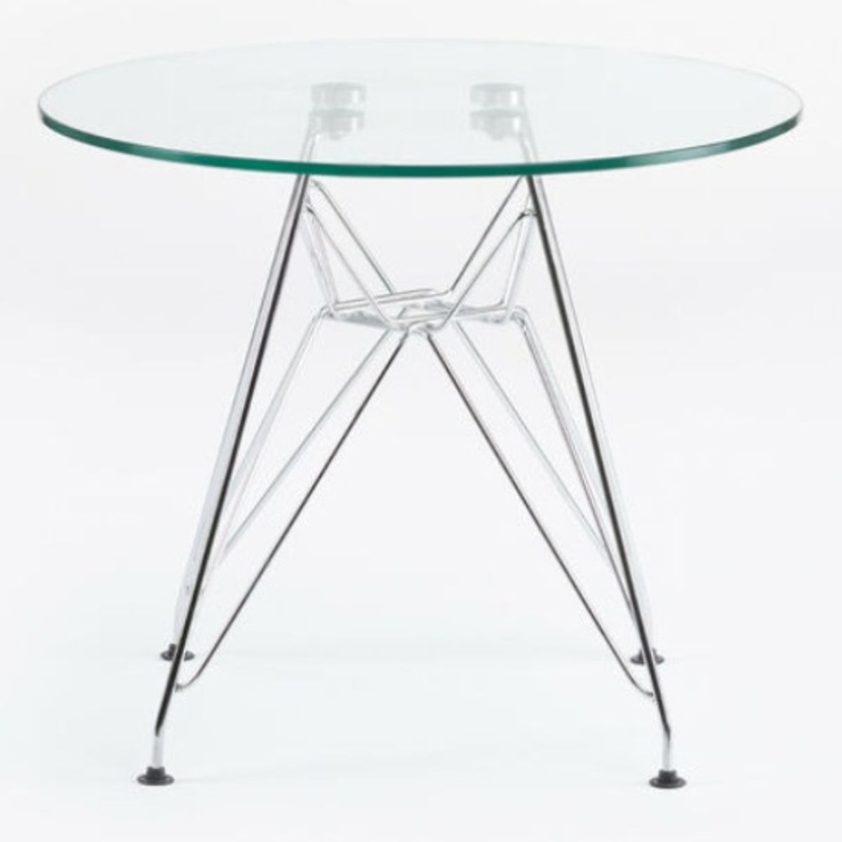 HABITA2 CHILE - Mesa de comedor de vidrio Moderna Silver - 80 cm