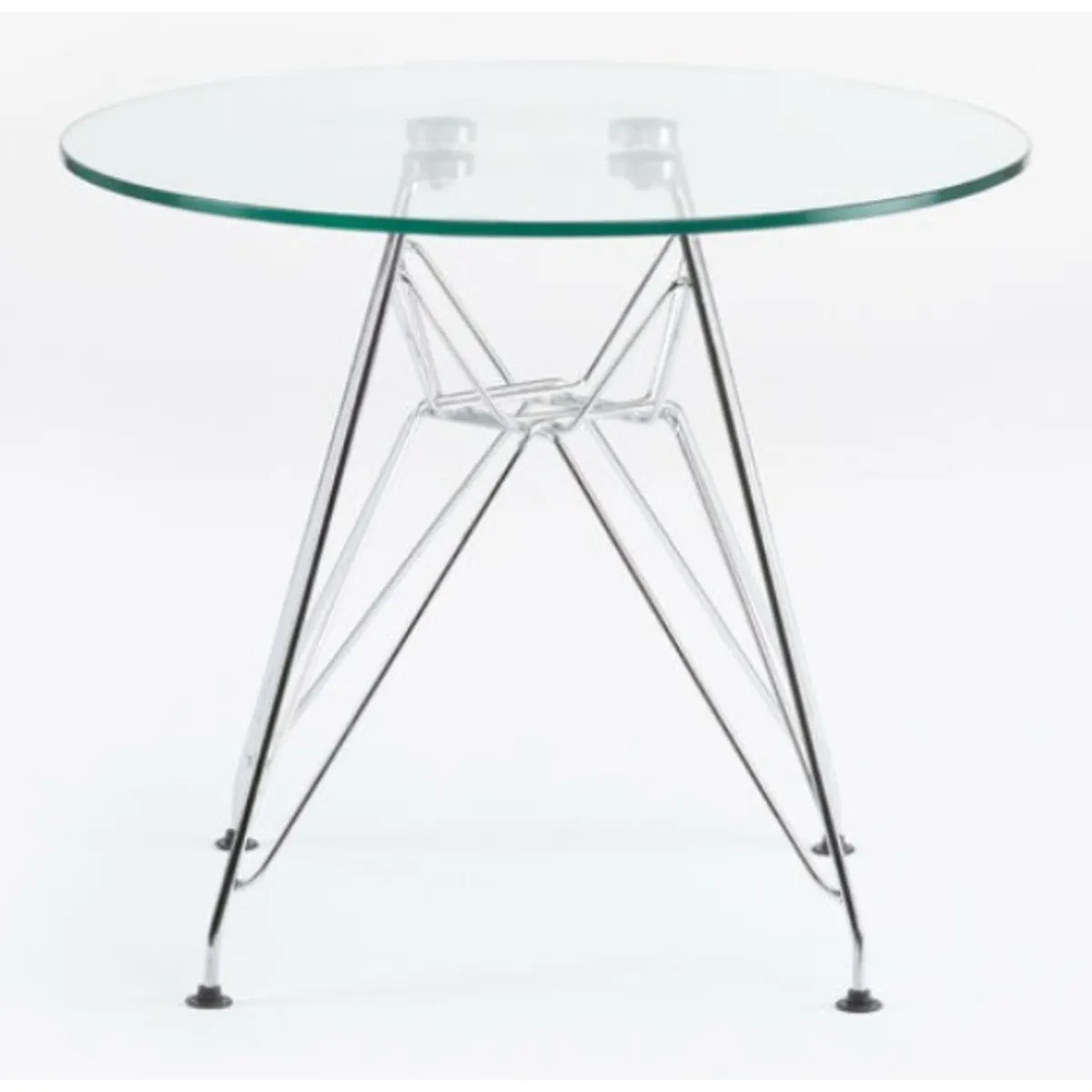 HABITA2 CHILE - Mesa de comedor de vidrio Moderna Silver - 80 cm