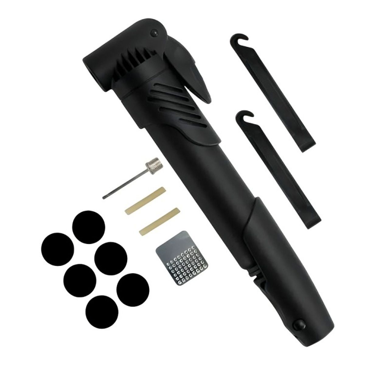 GENERICO - Set Bombín Inflador Manual Para Bicicleta 120 Psi