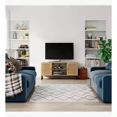 CORI CORI - Rack de TV o Buffet Rattan Rústico Dos Puertas