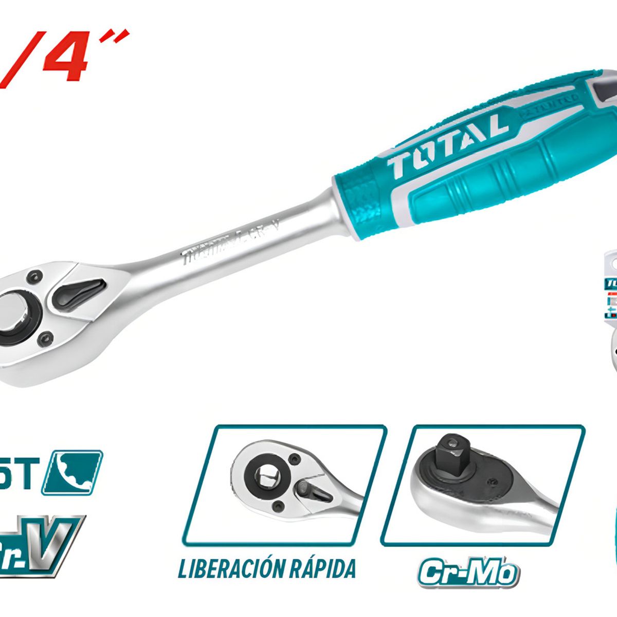 TOTAL - Llave Chicharra Cuadrante 1/4  Mate Total Tht106146