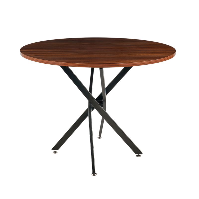 HABITA2 CHILE - Mesa Redonda Cross Industrial Natural Oscura100 cm