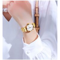 Reloj de Mujer Elegante de Cuarzo Pulsera de Acero Inoxidable Dorado